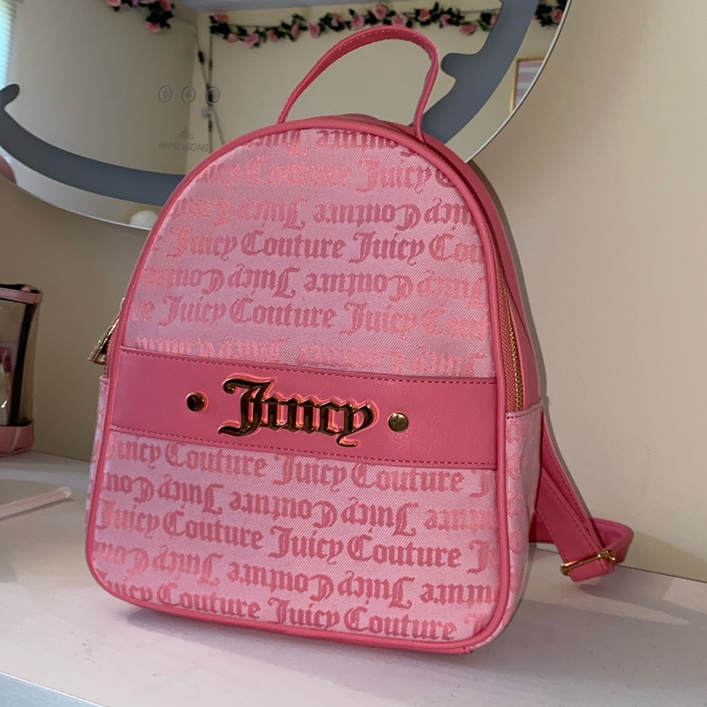 NEW Pink Juicy Couture Monogram Backpack